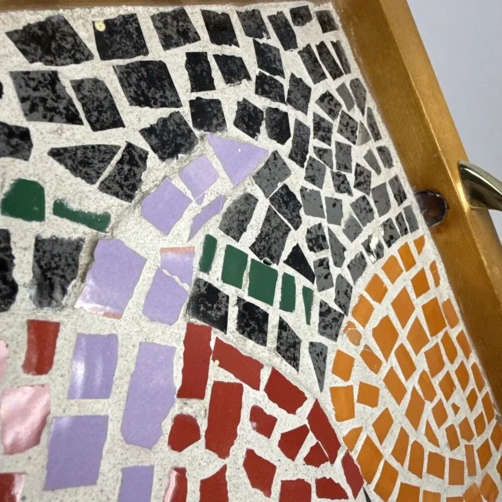 Mosaic Wood Serving Tray - 10.25in x 14.5in
